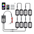 Rock Lights Remote APP Control RGB 3D Lens LED for Offroad RZR SUV ATV UTV Jeep Neon Underbody Undergolw Car Chassis Light