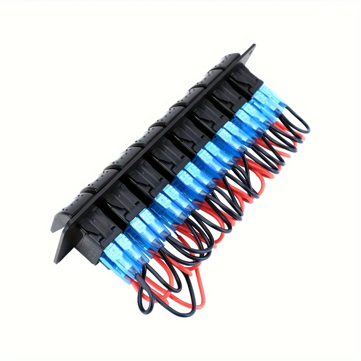 3-group, 4-group, 5-group, 6-group, 8-group rocker switch panel 5-pin, suitable for 12V/24V cars, ships, ATV trailers, blue