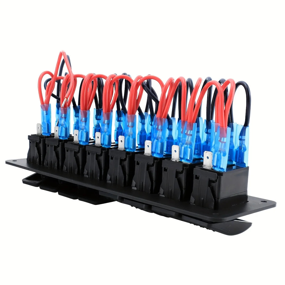 3-group, 4-group, 5-group, 6-group, 8-group rocker switch panel 5-pin, suitable for 12V/24V cars, ships, ATV trailers, blue